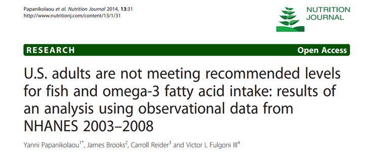 생선 및 오메가3 지방산 섭취 권장량에 대한 연구결과